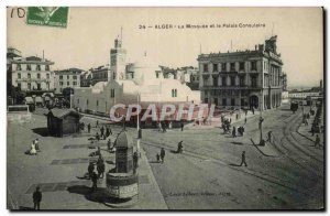 Algeria Algiers Old Postcard The mosque and the Consular palace