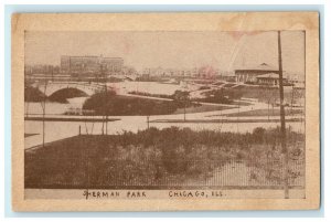 1909 Reese MI, A View of Sherman Park, Chicago Illinois IL Antique Postcard