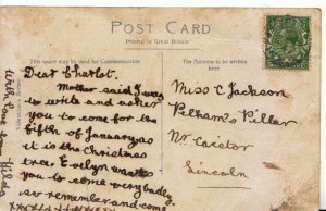 Genealogy Postcard - Jackson - Pelham's Pillar - Caistor - Lincoln - Ref 4080A