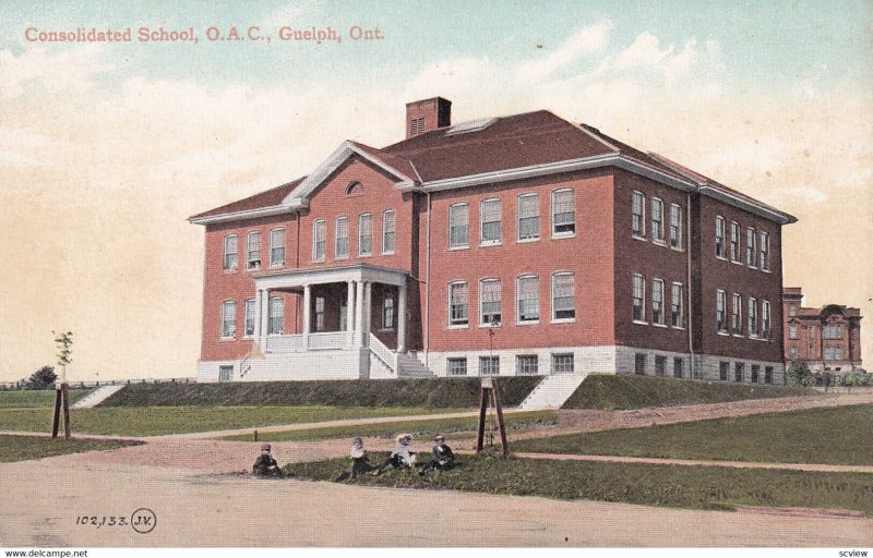 GUELPH, Ontario, Canada, 1900-1910's; Consolidated School, O.A.C.