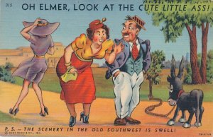 Look at Cute Little Ass - Humor - Scenery in Old Southwest is Swell - Linen