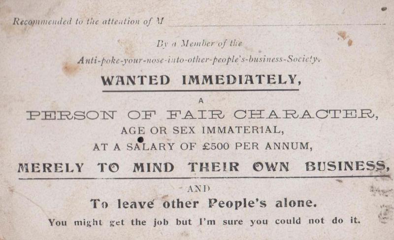 Antique Comedy Employment Advert Earn Little Money Postcard
