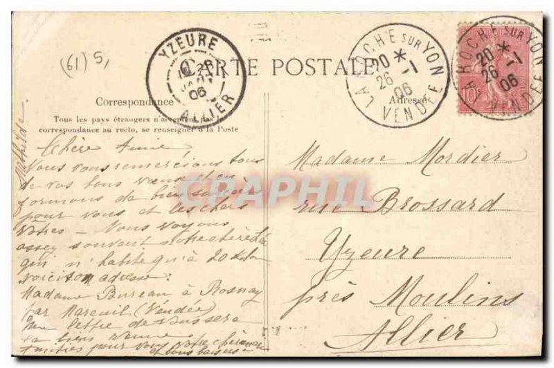 Old Postcard Switzerland Vendeenne Rochard Mortagne near the weans to Zais