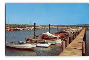 Smithtown Yacht Basin Long Island New York 1960s postcard