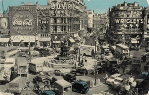 Piccadilly Circus London Coca-Cola Guinness Wrigley's Postcard / 2T3-13