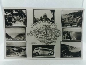 Vintage RP Postcard A Motor Tour of The Isle of Wight IOW Coach 1950s Real Photo