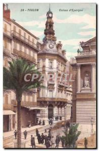 Old Postcard Bank Caisse d & # 39Epargne Toulon