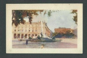 Ca 1915 PPC Vintage Rome Italy Square Of The Bath Mint