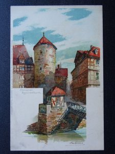 Germany HANNOVER Beginenturm c1905 Lithograph Postcard by Meissner & Buch