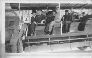 RPPC Tour Bus Edwardian Era Photo c1910s Vintage Postcard