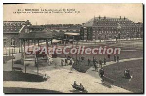 Old Postcard Tourcoing Sanatorium Central Garden workshop