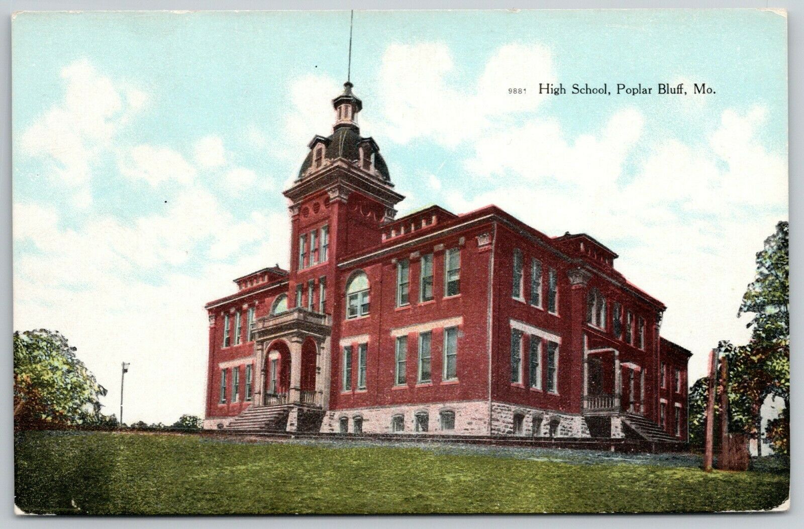 Popular Bluff MOHigh School on HillTiny Cupola on Mansard Roof Tower