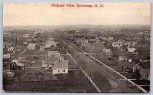 K46/ Brookings South Dakota Postcard c1910 Birdseye Homes School 218