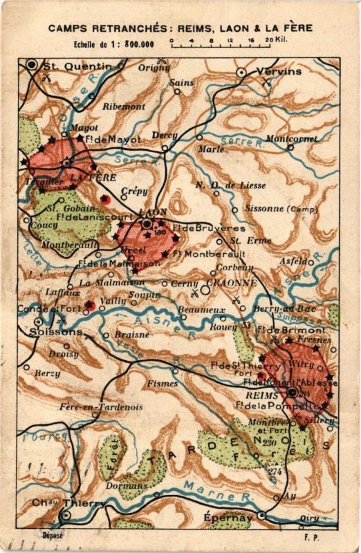 CPA Camps Retranches REIMS Laon & La Fere (346160)