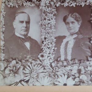 1896 President and Mrs. William McKinley Stereoview Keystone View Co A5