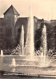 BG2280 halle saale fontanen mit blick zur hauptpost   CPSM 14x9.5cm germany