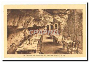 Old Postcard restaurant terrace of the well Padirac