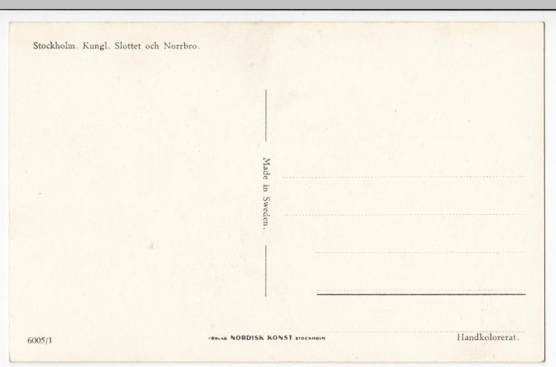 Sweden; Stockholm, Palace & North Bridge PPC Unposted, By Nordisk 