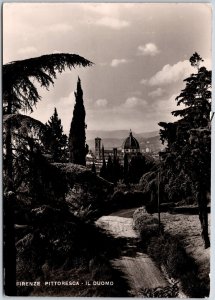 Firenze Pittoresca - Il Duomo Cathedral Florence Italy Real Photo RPPC Postcard