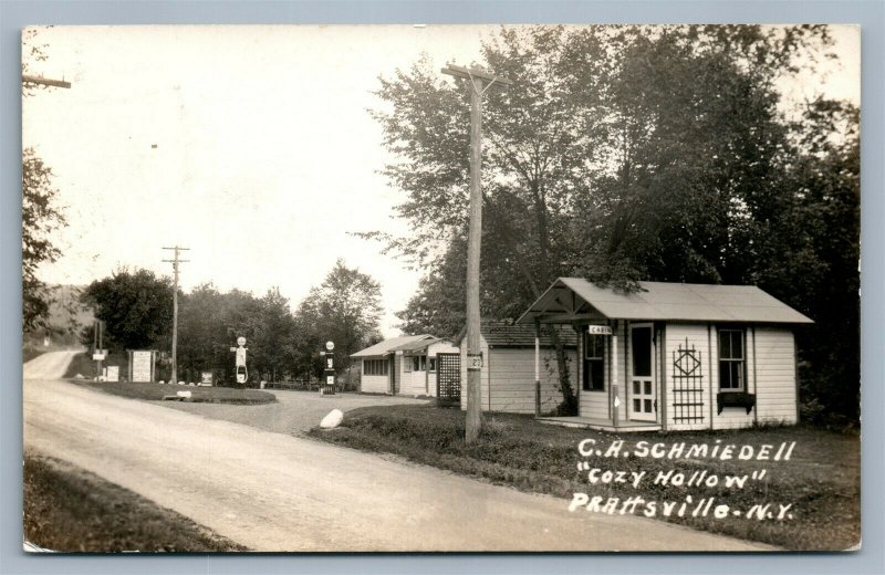 PRATTSVILLE NY C.A.SCHMIEDELL COZY HOLLOW VINTAGE REAL PHOTO POSTCARD RPPC