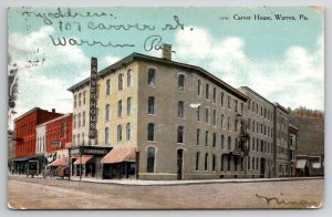 Warren PA Carver House Pennsylvania Postcard Y22
