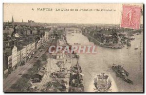 Old Postcard Nantes The dock of the pit and the & # 39ile Gazebo