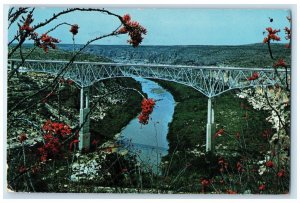 1966 Pecos River High Bridge US Highway Del Rio Falming Torch Texas TX Postcard