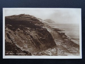 Dorset CHARMOUTH The Beach & Cliffs c1924 RP Postcard by F. Bagshawe