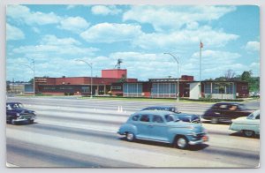 State View~Delaware Memorial Bridge Admin-Information Building~Vintage Postcard