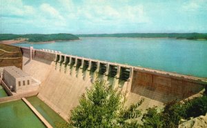 View of Wolf Creek Dam Lake Cumberland Kentucky KY Vintage Postcard