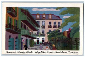 c1950's Romantic Beauty Pirate's Alley Vieux Carre New Orleans LA Postcard