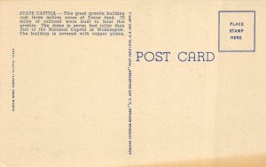 AUSTIN, TX Texas  STATE CAPITOL~Night View   c1940's Curteich Linen Postcard