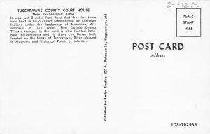 New Philadelphia Ohio~Tuscarawas County Court House~Historical Info on Bk~60s Pc