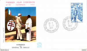 FDC France General De Gaulle Colombey les deux eglises 19071 Militaria Croix ...