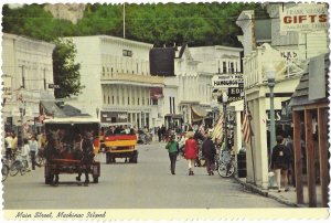 Main Street Mackinac Island Michigan Surrey with Horses 4 by 6