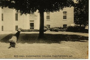 1930s Chestertown MD Maryland Reid Hall Washington College RARE Linen Postcard