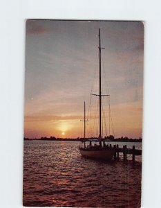 Postcard Typical Sunset along the Mississippi Gulf Coast USA