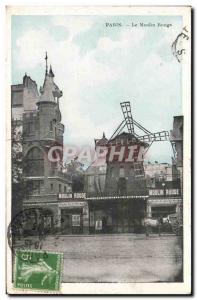 Old Postcard Paris Moulin Rouge