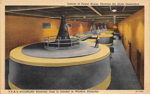 Interior of Power House Showing the Giant Generators Kentucky Dam Kentucky  