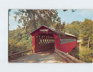 Postcard East Covered Chiselville Bridge, East Arlington, Vermont