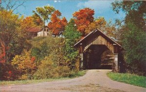 Covered Bridge Covered Bridge Over Gold Brook At Stowe Hollow Of Adapted Howe...