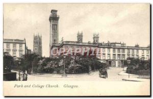Postcard Old Church College Park and Glasgow