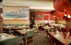 Nelson British Columbia Pierre's Cafe Round Up Room 1950-60s Vintage Postcard