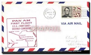 Letter USA 1st Flight New York Dahomey Dakar Douala May 16, 1965