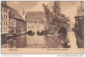 Germany Nuernberg Blick von der Museumsbruecke