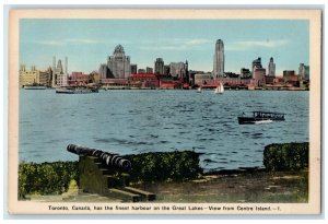 c1950's Harbour on the Great Lakes View Toronto Canada Vintage Postcard