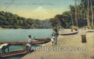 Native Canoes & Ivory Nut Pickers Republic of Panama Unused 