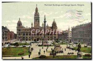 Old Postcard Municipal Buildings And George Square Glasgow