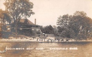 Springfield Massachusetts Rockrimmon Boat Club Real Photo Postcard AA49115