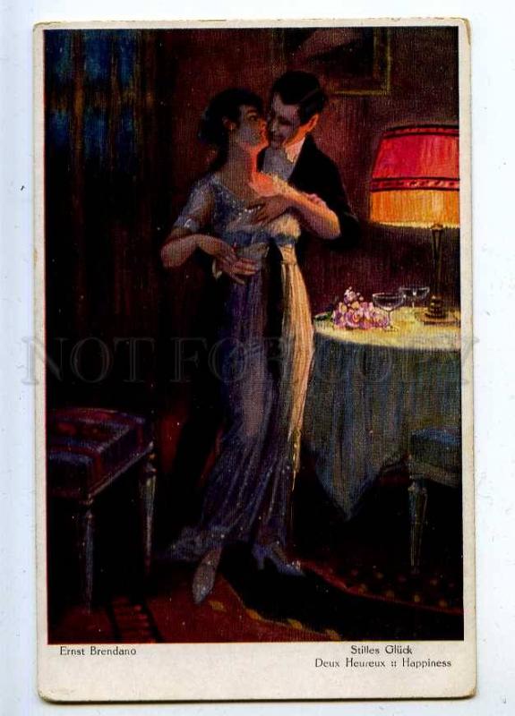 206729 Illuminated Lovers LAMP by BRENDANO Vintage NPG #667 PC